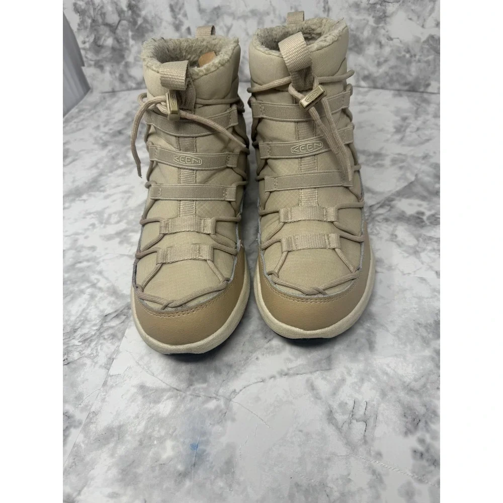 Keen Hoodoo III Lace Up Waterproof‎ Winter Boots Tan Beige 1026619 Womens 8